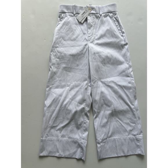 SPANX Stretch Twill Wide Leg Crop Pants White Size Small petite - Picture 1 of 4